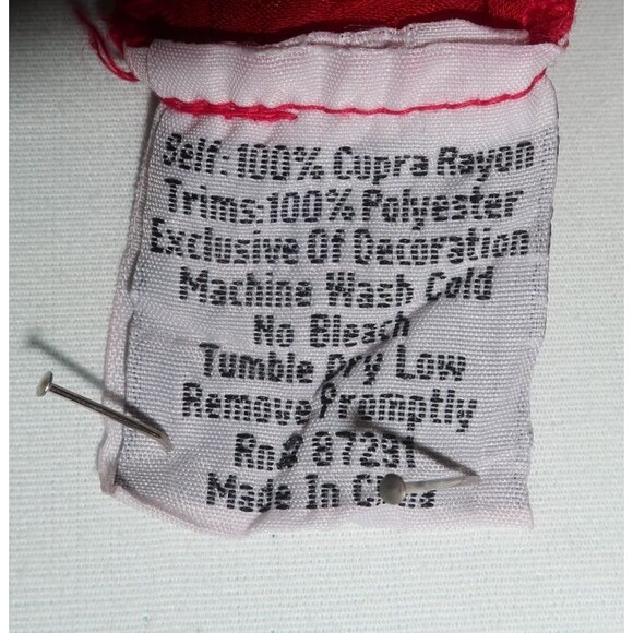 Johnny Was Red Rayon Embroidered Aztec Geometric Bohemian Tunic Top Shirt Large - Picture 9 of 9